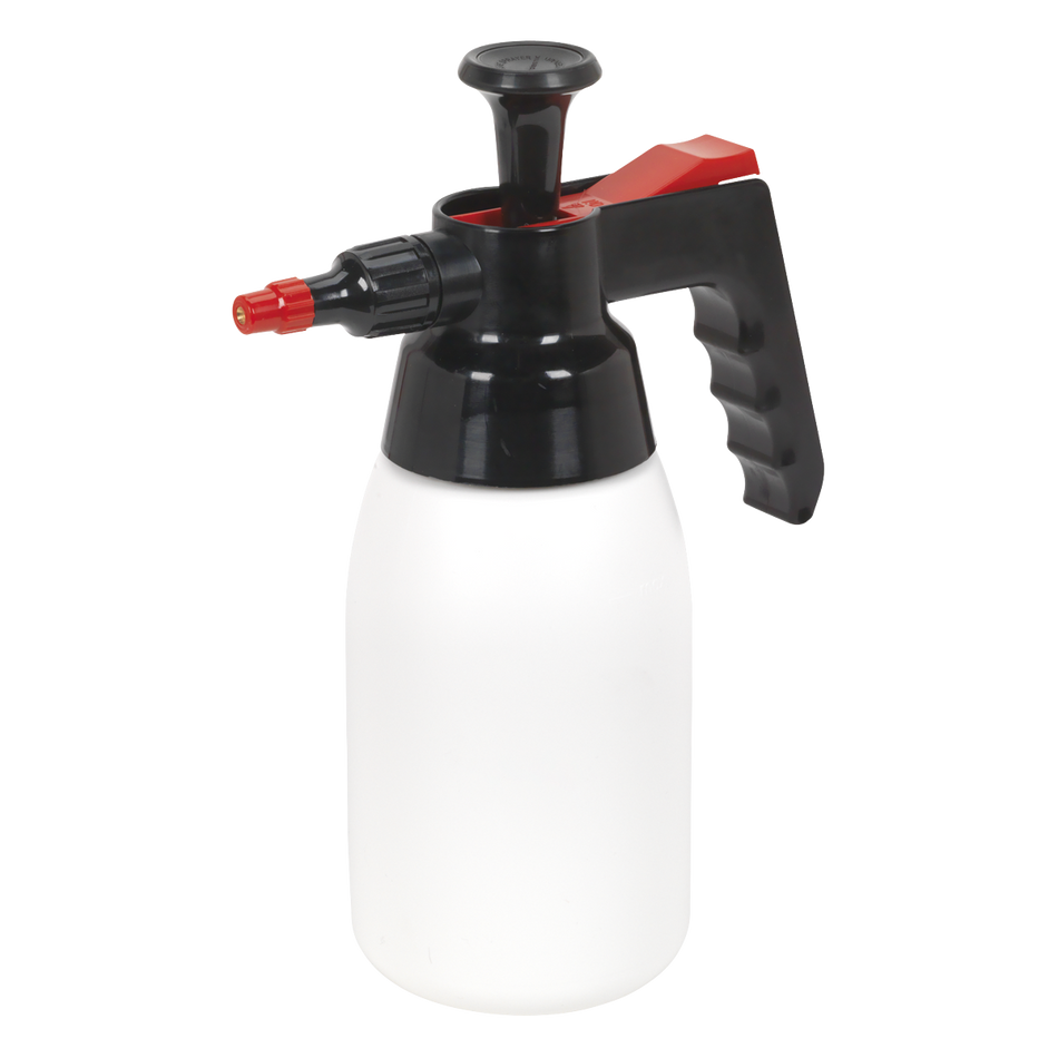 Sealey SCSGCOMBO Premium Pressure Solvent Sprayers 1L & Colour-Coded Caps Combo