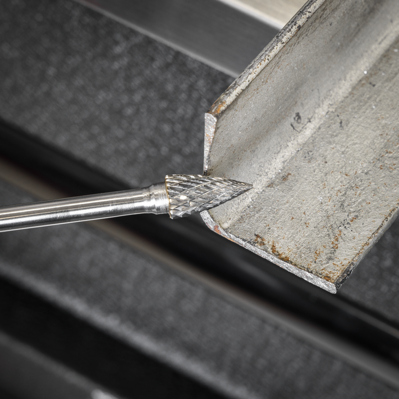 Sealey SDB03XL Tungsten Carbide Rotary Burr Extra-Long Arc Pointed Nose 10mm