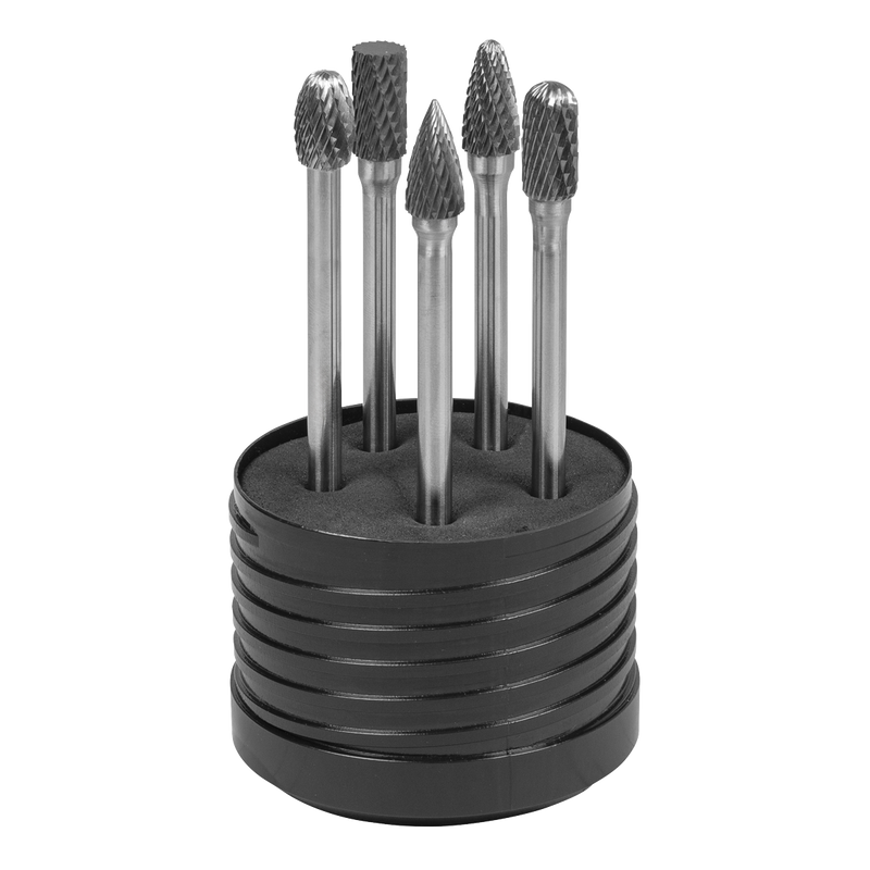 Sealey SDBK5XL Tungsten Carbide Rotary Burr Set Extra-Long 5pc