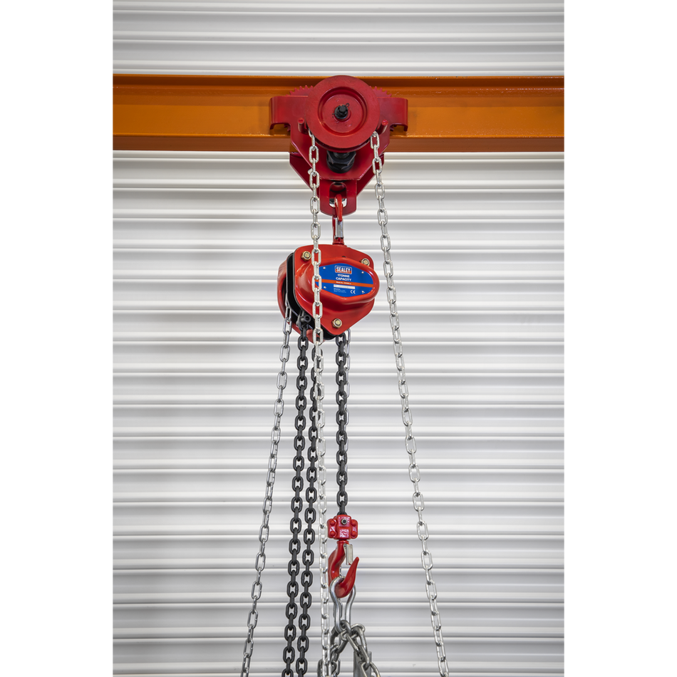 Sealey SG1000KITG Portable Adjustable Gantry Crane with Geared Trolley Combo 1 Tonne