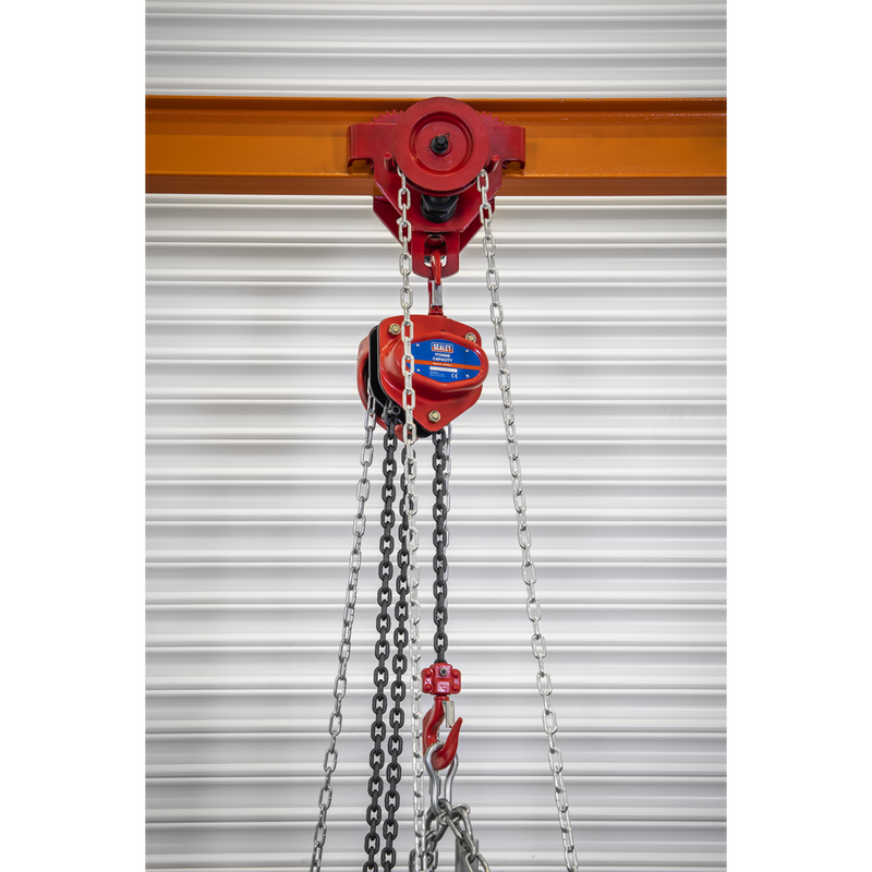 Sealey SG1000KITG Portable Adjustable Gantry Crane with Geared Trolley Combo 1 Tonne