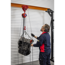 Sealey SG1000KITG Portable Adjustable Gantry Crane with Geared Trolley Combo 1 Tonne