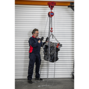 Sealey SG1000KITG Portable Adjustable Gantry Crane with Geared Trolley Combo 1 Tonne