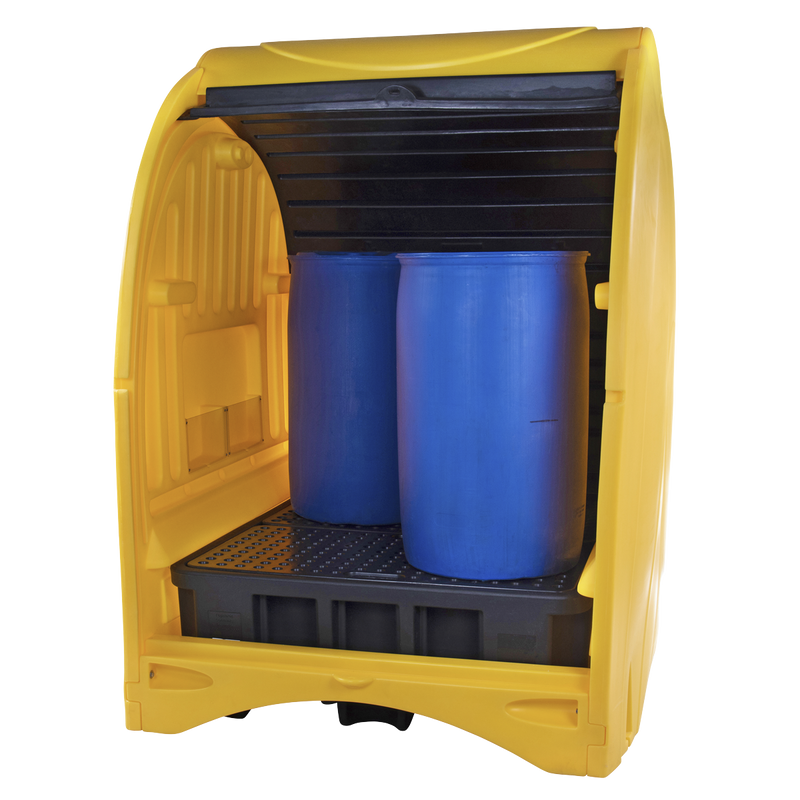Sealey SJ1010 4 Drum Spill Pallet with Hardcover 485L Capacity