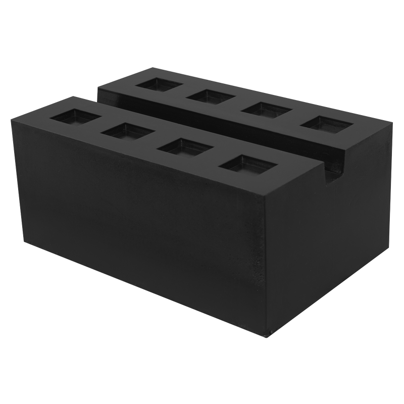 Sealey SJBEX.A03 Slotted Rubber Support Block for Viking Jacking Beams 80mm