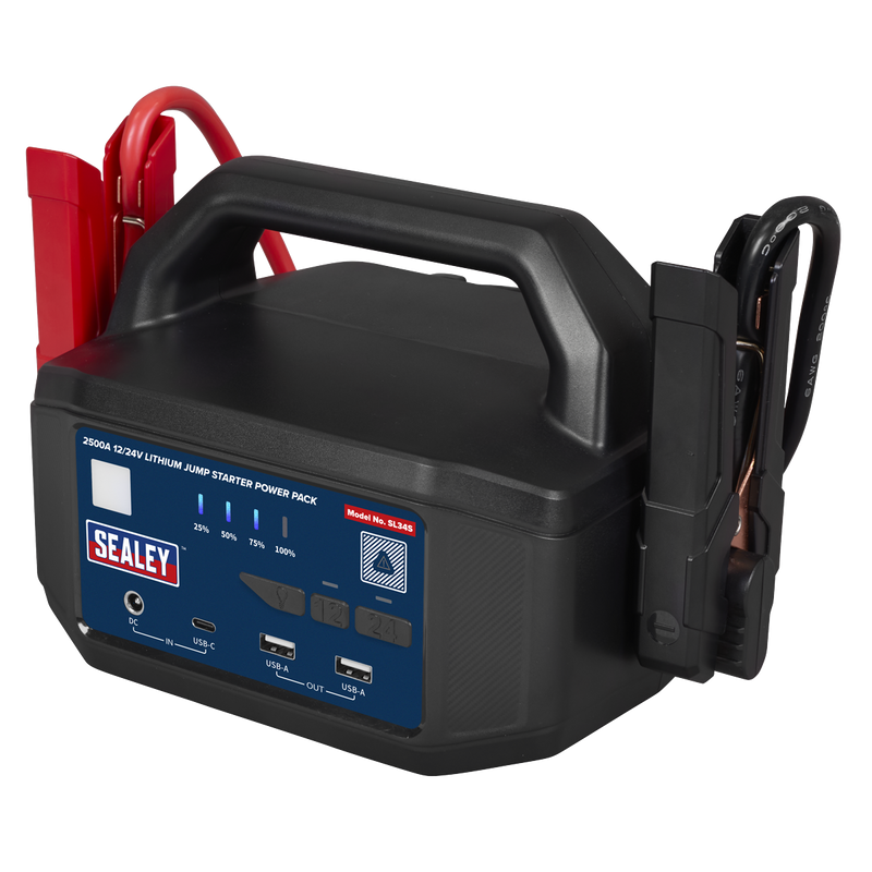 Sealey SL34S 2500A 12/24V Lithium Jump Starter Power Pack