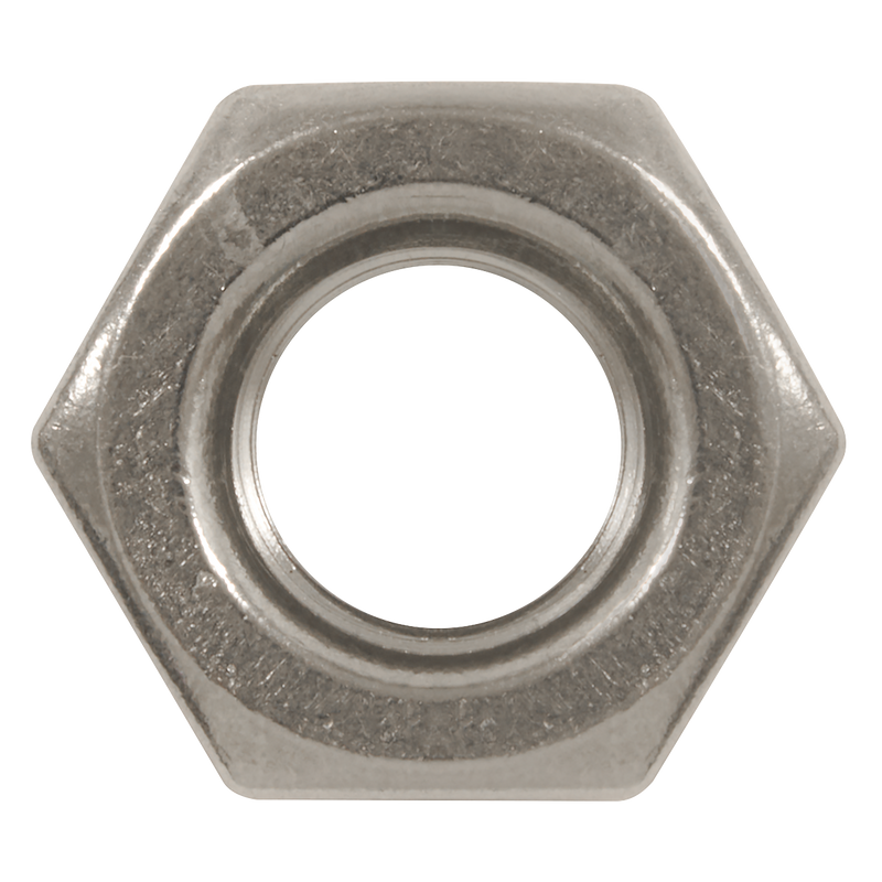 Sealey SSN10 Stainless Steel Nut M10 A2, DIN 934 - Pack of 50