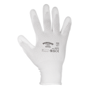 Sealey SSP50L/6 White Precision Grip Gloves - (Large) - Pack of 6 Pairs