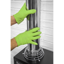 Sealey SSP54XL Diamond Grip Extra-Thick Nitrile Powder-Free Gloves, Hi-Vis Green, X-Large - Pack of 50