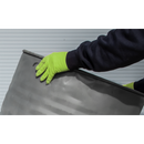Sealey SSP54XL Diamond Grip Extra-Thick Nitrile Powder-Free Gloves, Hi-Vis Green, X-Large - Pack of 50