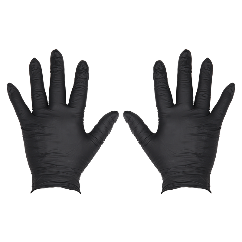 Sealey SSP60L Extra-Thick Powder-Free Disposable Nitrile Gloves, Large - Pack of 100
