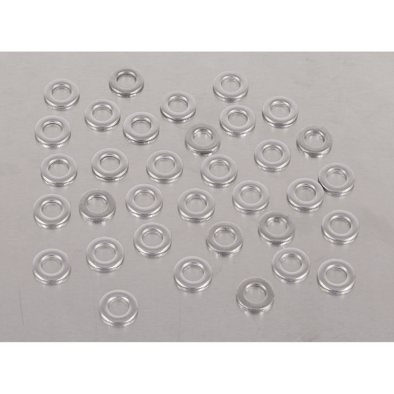 Sealey SSW5 Stainless Steel Flat Washer M5 A2, DIN 125 - Pack of 100