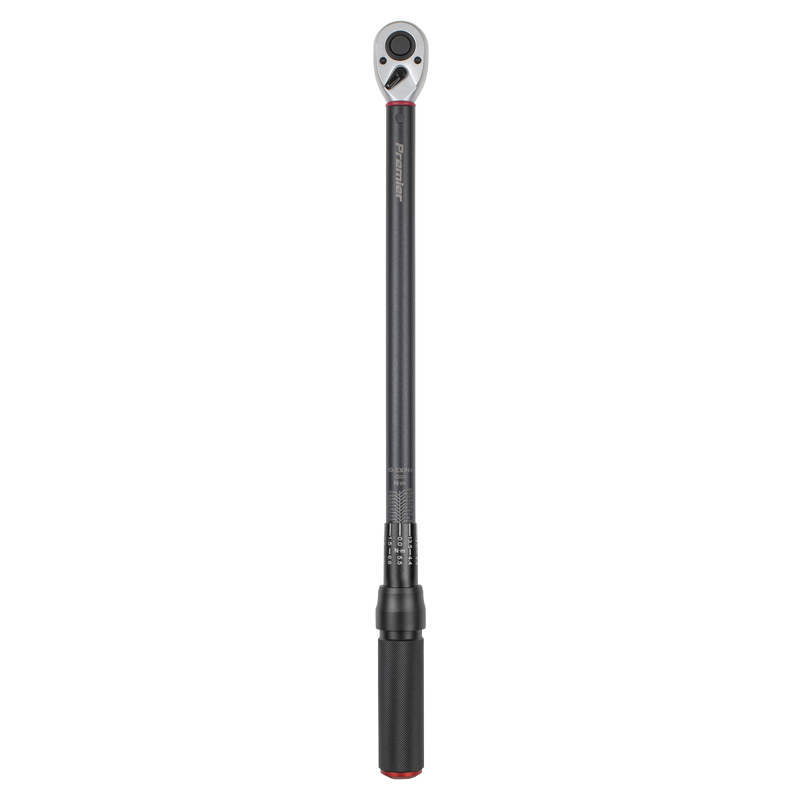 Sealey STW905B Torque Wrench Micrometer 1/2"Sq Drive Calibrated 60-330Nm - Premier Black
