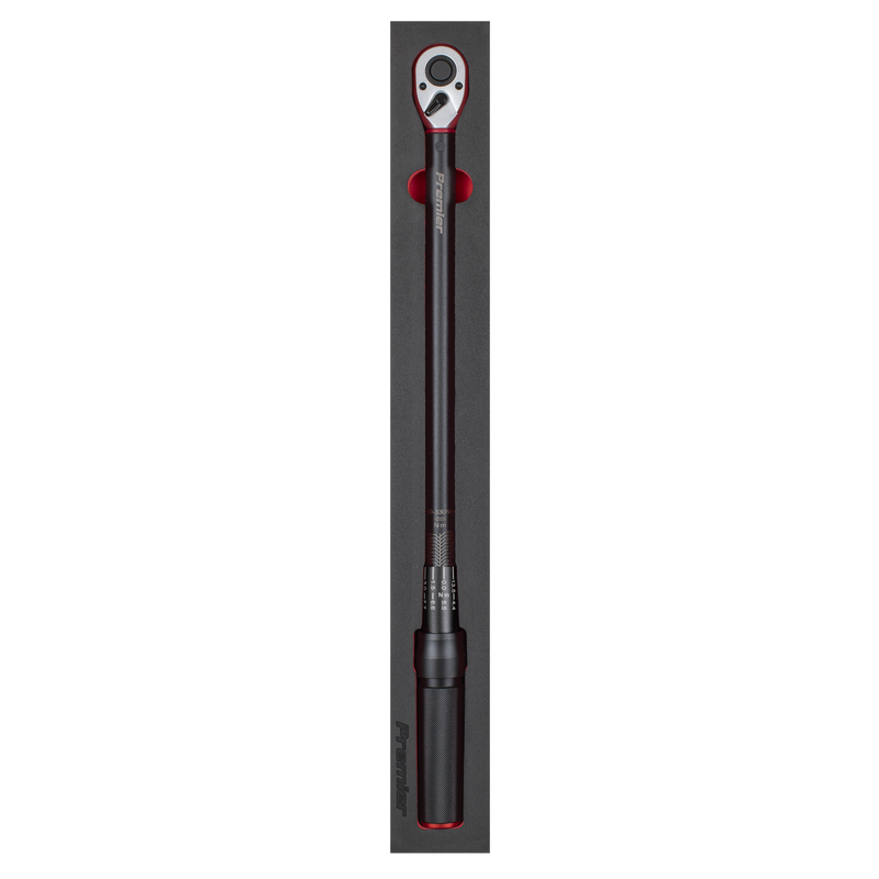 Sealey STW905B Torque Wrench Micrometer 1/2"Sq Drive Calibrated 60-330Nm - Premier Black