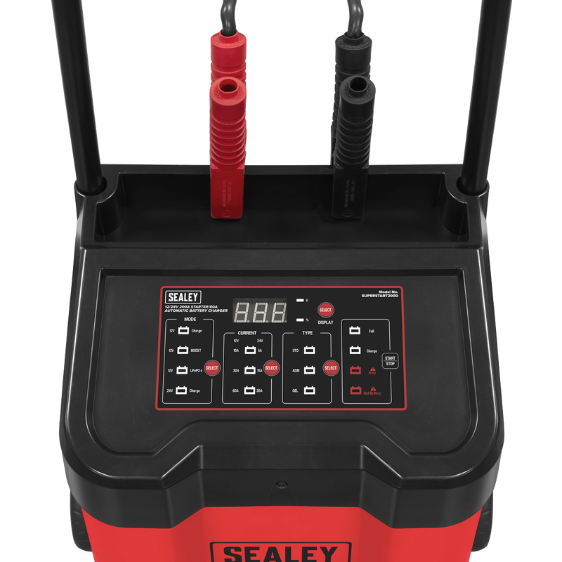 Sealey SUPERSTART200D 12/24V Starter 200A/Automatic Battery Charger 60A