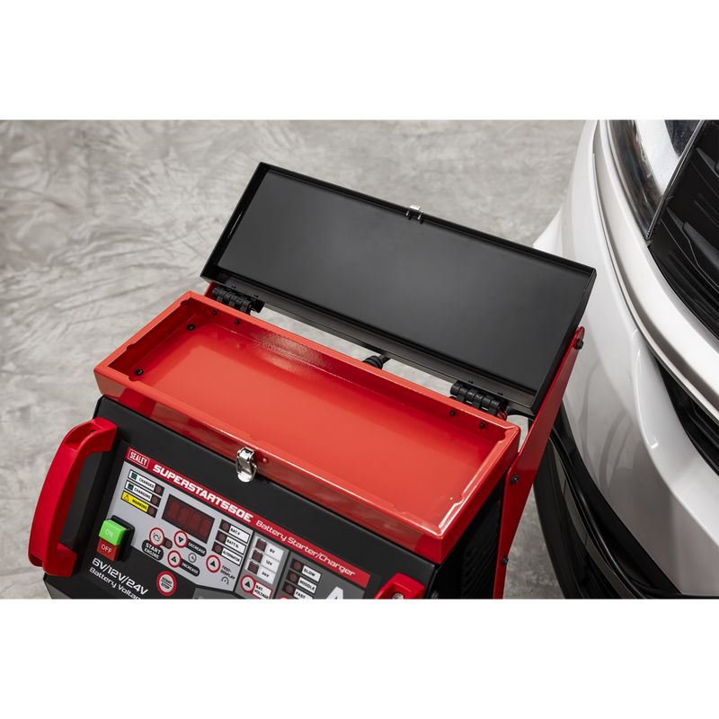 Sealey SUPERSTART550E 6/12/24V Battery Starter/Charger 550A