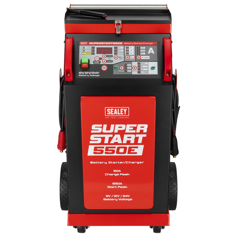 Sealey SUPERSTART550E 6/12/24V Battery Starter/Charger 550A