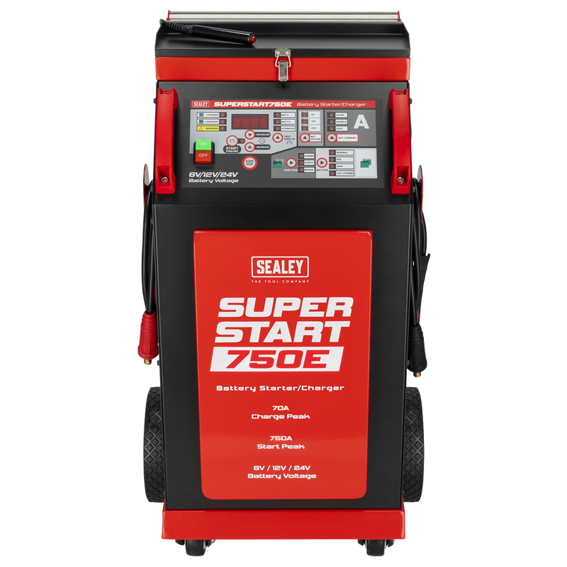 Sealey SUPERSTART750E 6/12/24V Battery Starter/Charger 750A