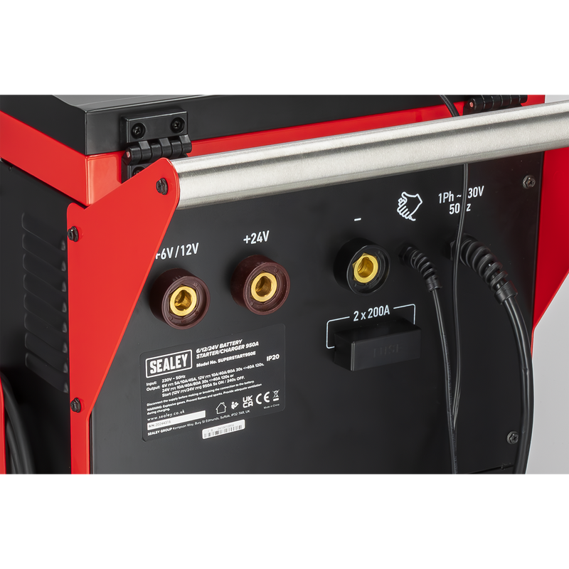 Sealey SUPERSTART950E 6/12/24V Battery Starter/Charger 950A