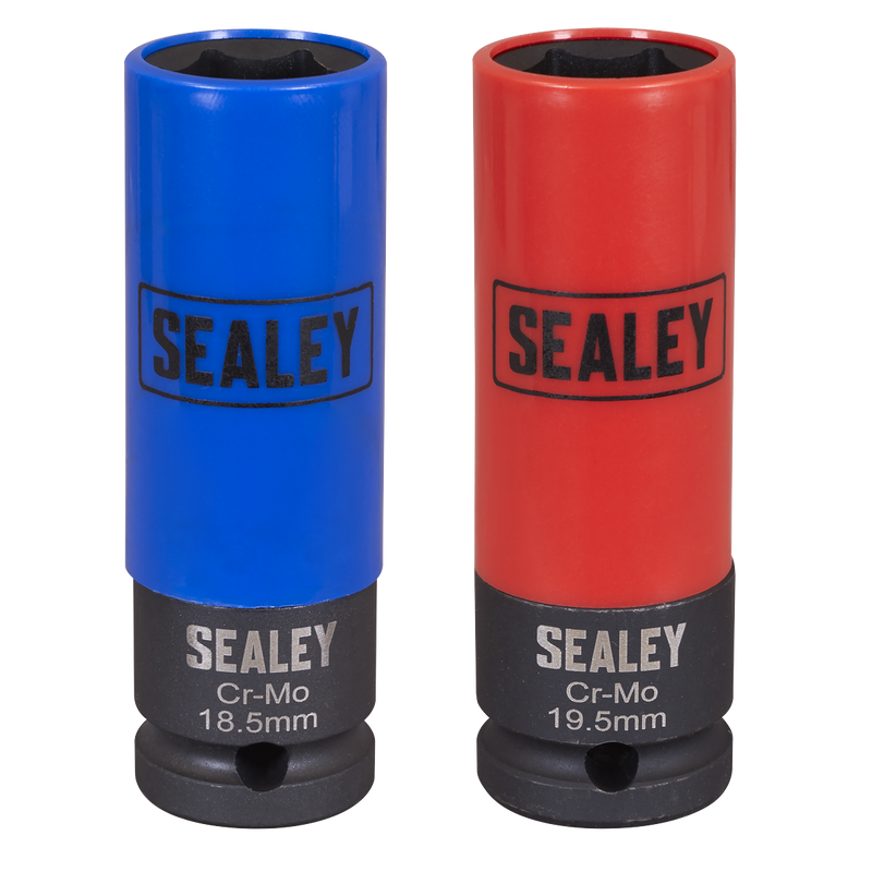 Sealey SX01819 Alloy Wheel Impact Socket Set 1/2"Sq Drive 2pc