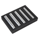 Sealey SX1519 Extra-Deep Socket Set 15, 16, 17, 18 & 19mm 5pc 3/8"Sq Drive