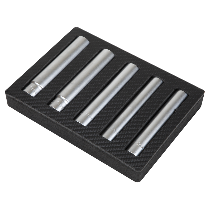 Sealey SX1519 Extra-Deep Socket Set 15, 16, 17, 18 & 19mm 5pc 3/8"Sq Drive