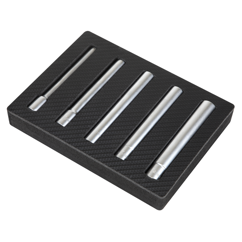 Sealey SX814 Extra-Deep Socket Set 5pc 8, 10, 12, 13, 14mm 3/8"Sq Drive