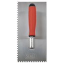 Sealey T7804 Stainless Steel 270mm Notched Trowel - Rubber Handle - 4mm