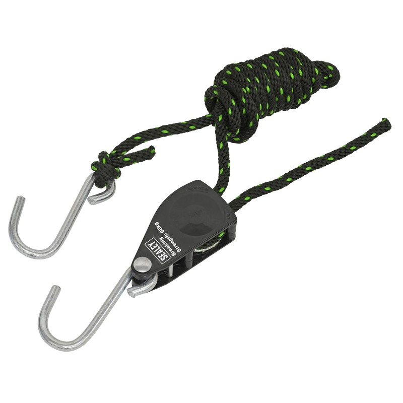 Sealey VS0114 Parts Hanger/Tie Down Ratchet 2m with S-Shaped Hooks - Pack of 2
