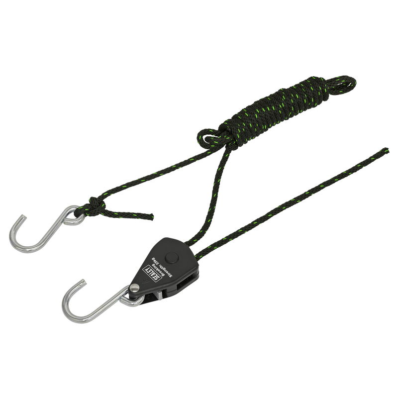 Sealey VS0118 Parts Hanger/Tie Down Ratchet 2m with S-Shaped Hooks - Pack of 2