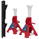 Sealey VS2003COMBO Axle Stand & Axle Stand Storage Rack Combo 3 Tonne