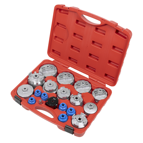 Sealey VS7013 Oil Filter Cap Wrench Set 19pc