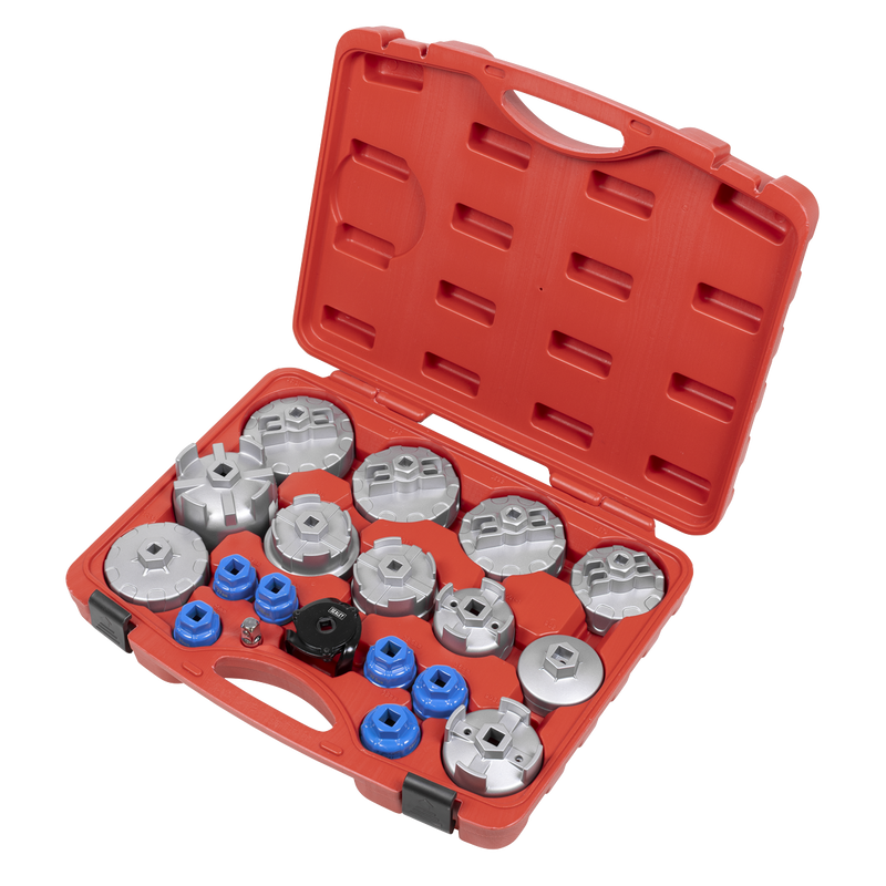 Sealey VS7013 Oil Filter Cap Wrench Set 19pc