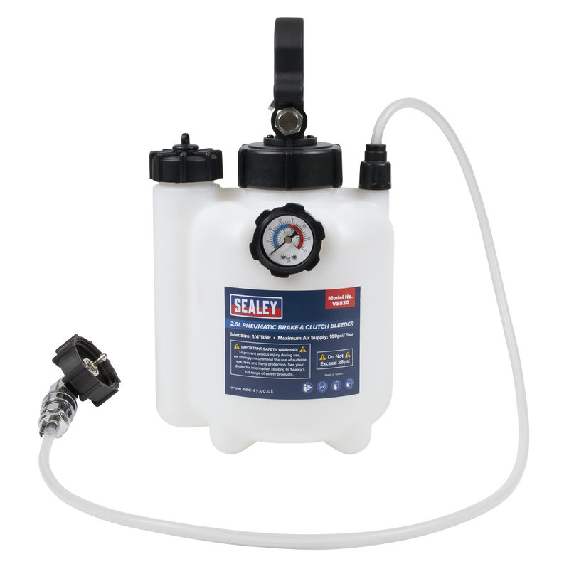 Sealey VS830 Pneumatic Brake & Clutch Bleeder 2.5L