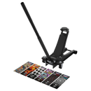 Sealey 2000CB Low Entry Custom Design Trolley Jack with Rocket Lift 2 Tonne - Black