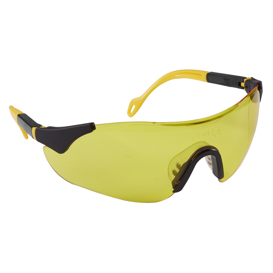 Sealey 9212 Worksafe Sports Style High-Vision Safety Glasses with Adjustable Arms