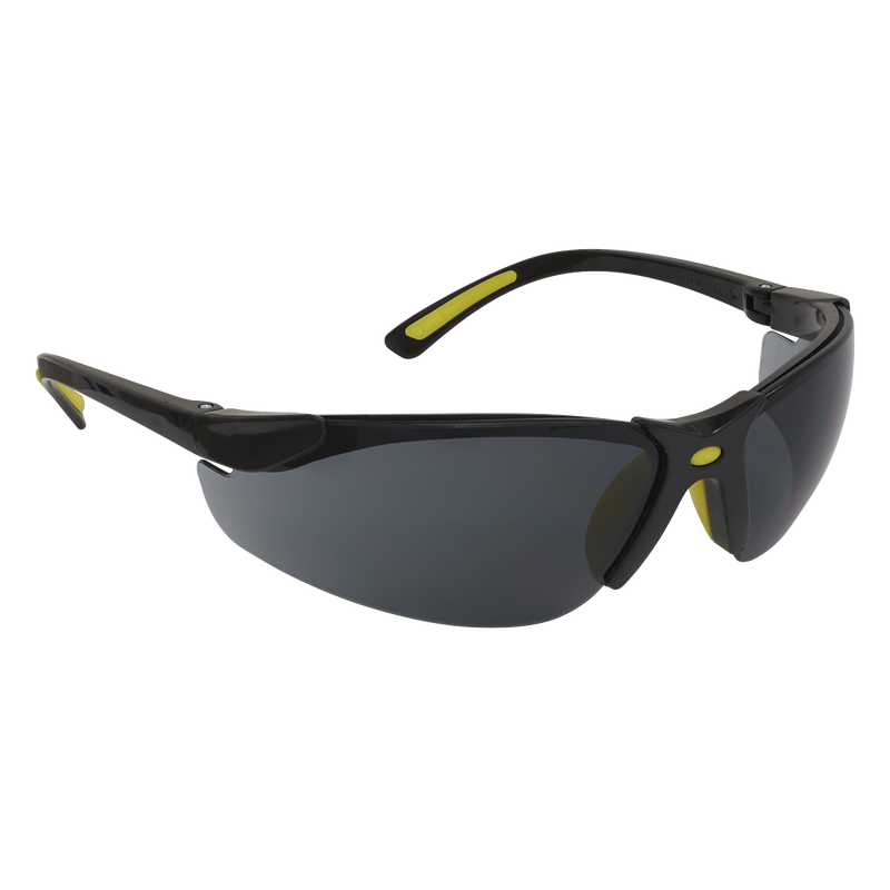 Sealey 9214 Worksafe® Zante Style Smoke Lens Safety Glasses with Flexi Arms