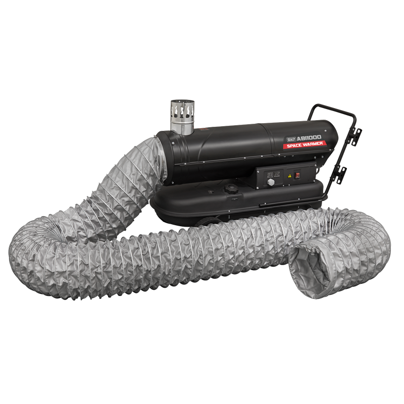 Sealey ABI1000COMBO Indirect Space Warmer Kerosene/Diesel Heater 102,000Btu/hr with 5M Ducting