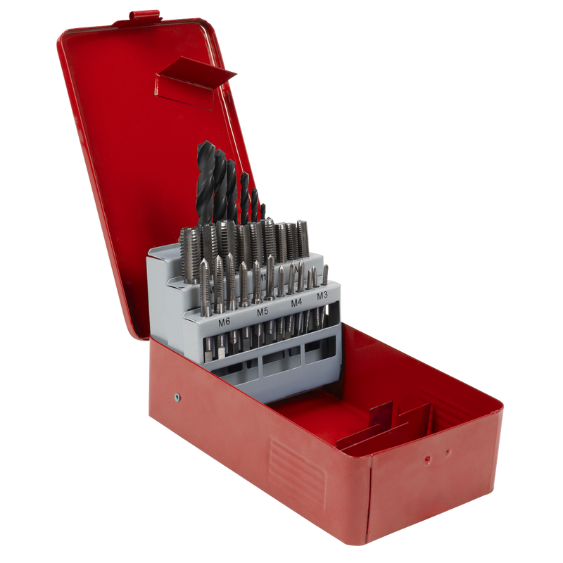 Sealey AK3023 Tap & Drill Bit Set 28pc Metric