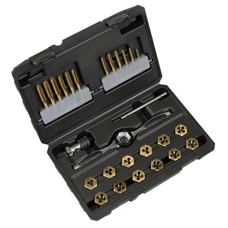 Sealey AK3026 Titanium Coated Hexagonal Tap & Die Set 26pc