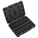 Sealey AK56000 Impact Socket Bit Set 1/2"Sq Drive 24pc Hex/TRX-Star*/Spline