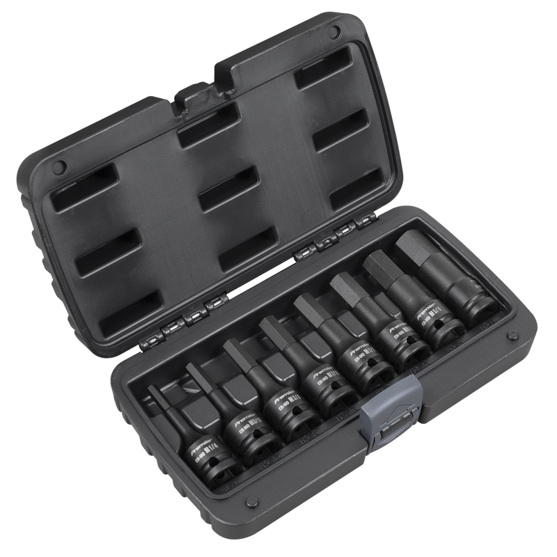 Sealey AK5600 Impact Hex Socket Bit Set 8pc 1/2"Sq Drive - Imperial