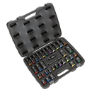 Sealey AK5636M Lock-On‚Ñ¢ Standard & Deep Impact Socket Set 34pc 1/2"Sq Drive 6pt Metric