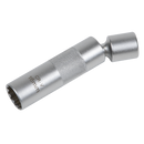 Sealey AK6571 Spark Plug Socket with Universal Joint 3/8"Sq Drive 12-Point 16mm
