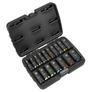 Sealey AK68219 Deep Impact Socket Set 3/8‚ÄùSq Drive 17pc