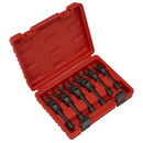 Sealey AK6901 Flexi-Head Flare Nut Diesel Injection Wrench Set 6pc 3/8"Sq Drive