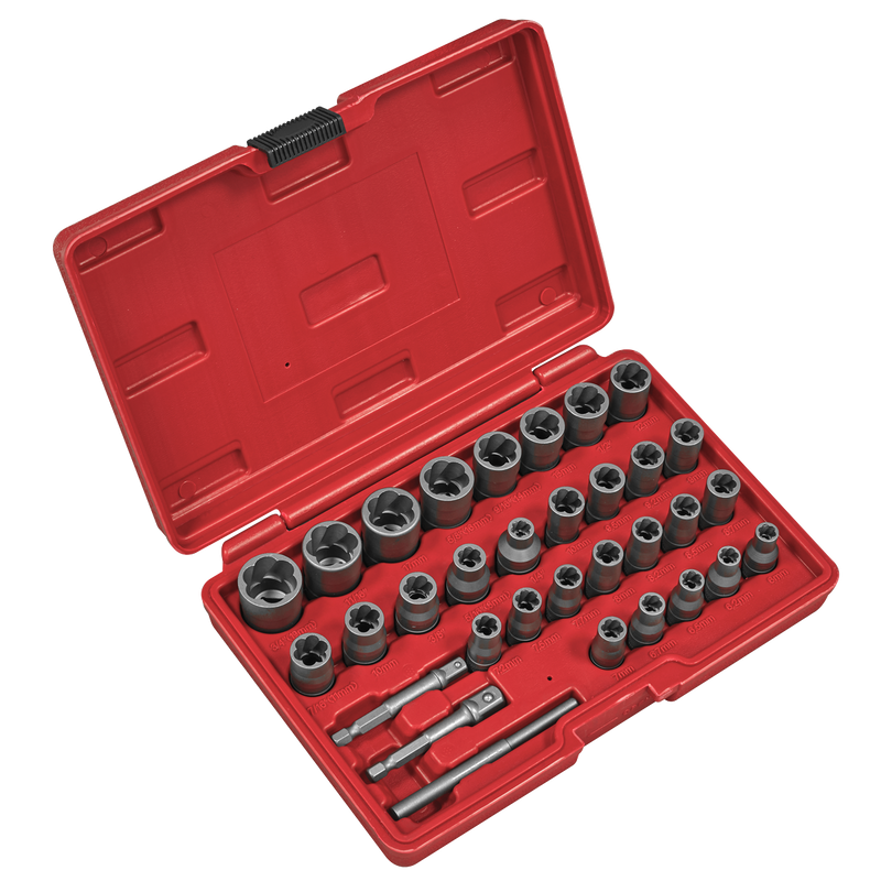 Sealey AK8132 Slim Design Bolt & Nut Extractor Set 32pc