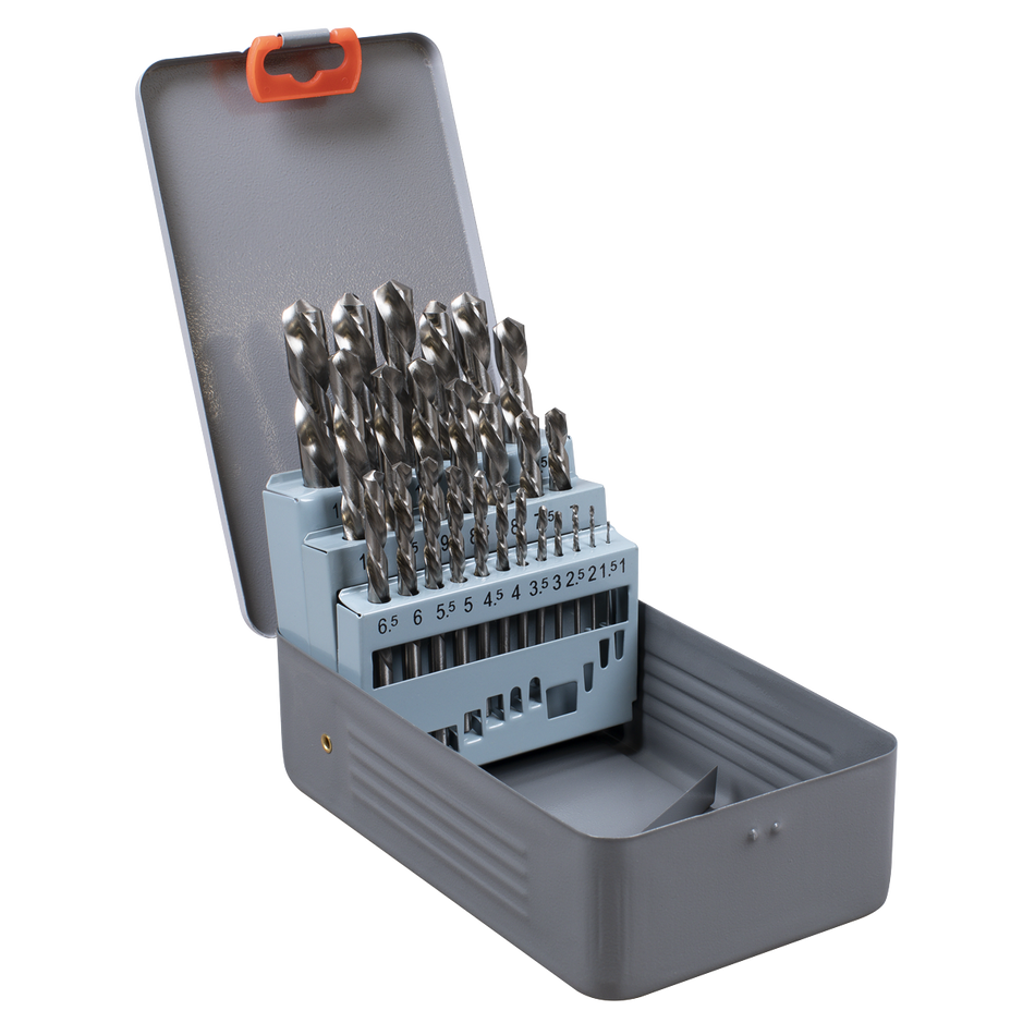 Sealey AK8191 Left-Hand Spiral Drill Bit Set 25pc