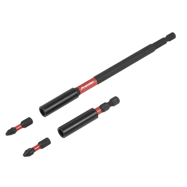 Sealey AK8276 Power Tool Bit Holder Set 4pc Impact Grade
