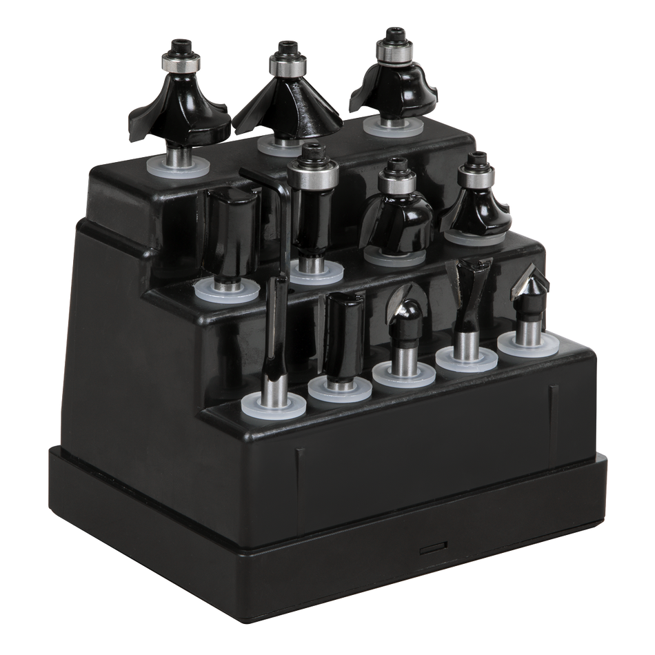 Sealey AK9912 Router Bit Set 12pc 1/4" Shank